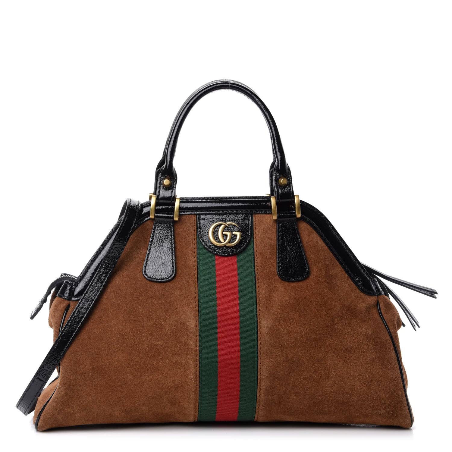 Gucci Suede Ophidia Medium Re(Belle) Top Handle Bag Nocciola Black 1 of 11