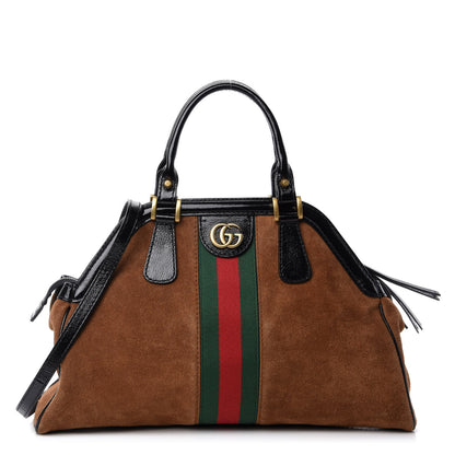 Gucci Suede Ophidia Medium Re(Belle) Top Handle Bag Nocciola Black 1 of 11