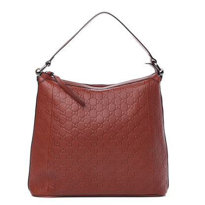 Gucci Guccissima Large Bamboo D-Ring Hobo Burgundy 1 of 10