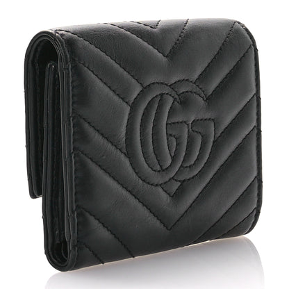 Gucci Calfskin Matelasse GG Marmont Wallet Black 3 of 7