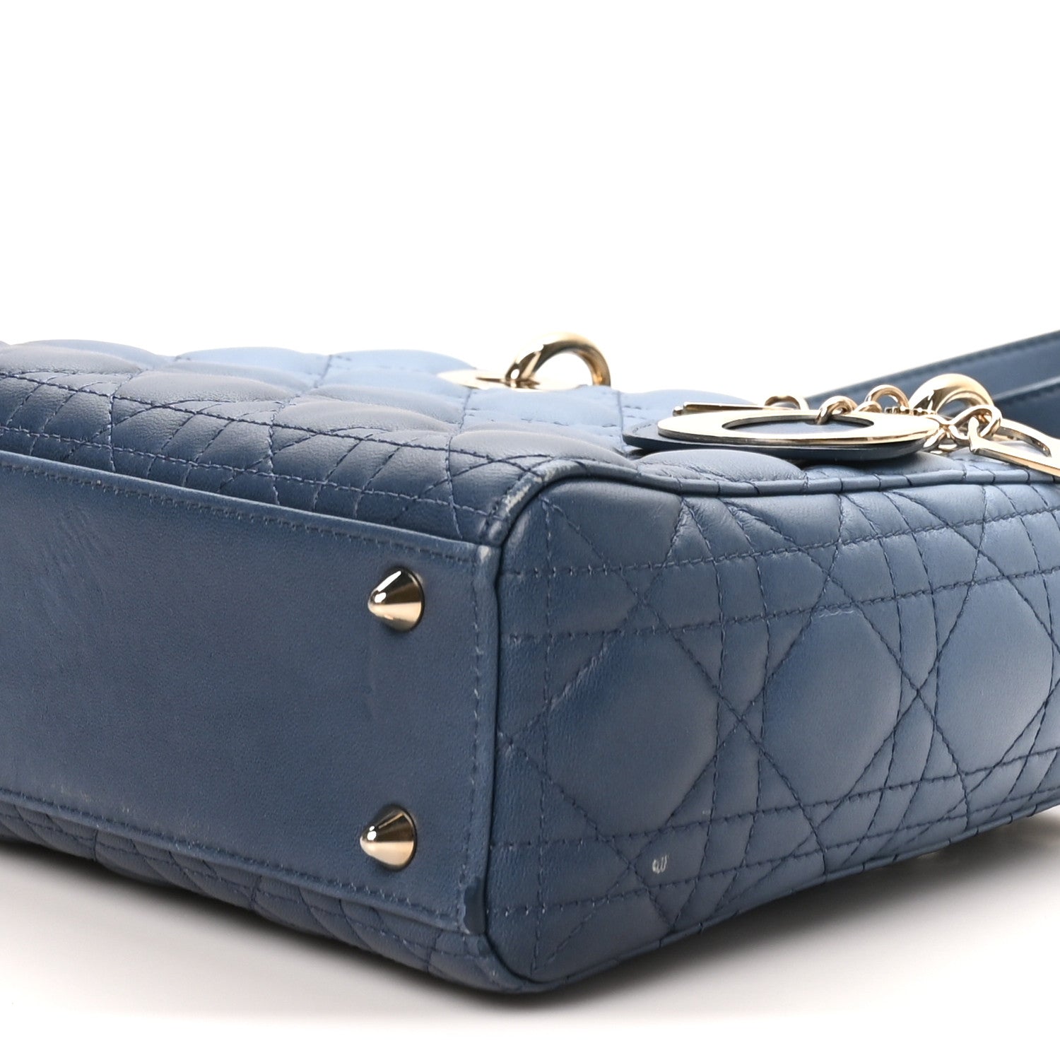 Christian Dior Lambskin Cannage Gradient Small My ABCDior Lady Dior Indigo Blue 10 of 12