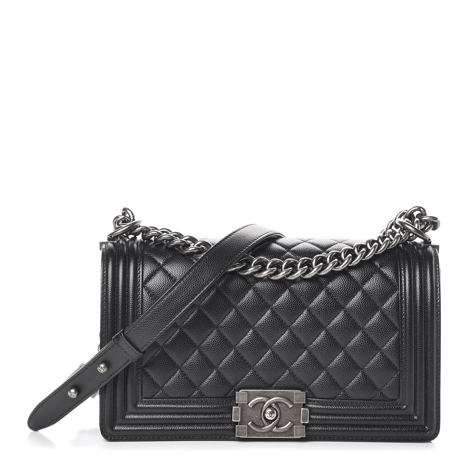 Chanel Caviar Quilted Medium Boy Flap Black 1 of 10