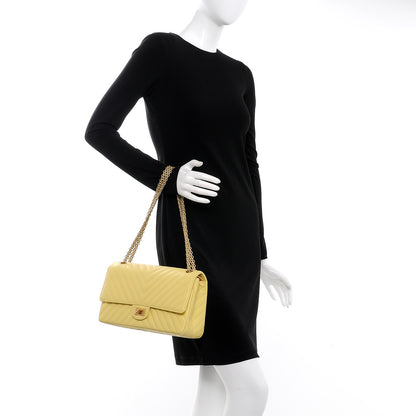 Chanel Sheepskin Chevron Quilted 2.55 Reissue 226 Flap Yellow 3 of 9