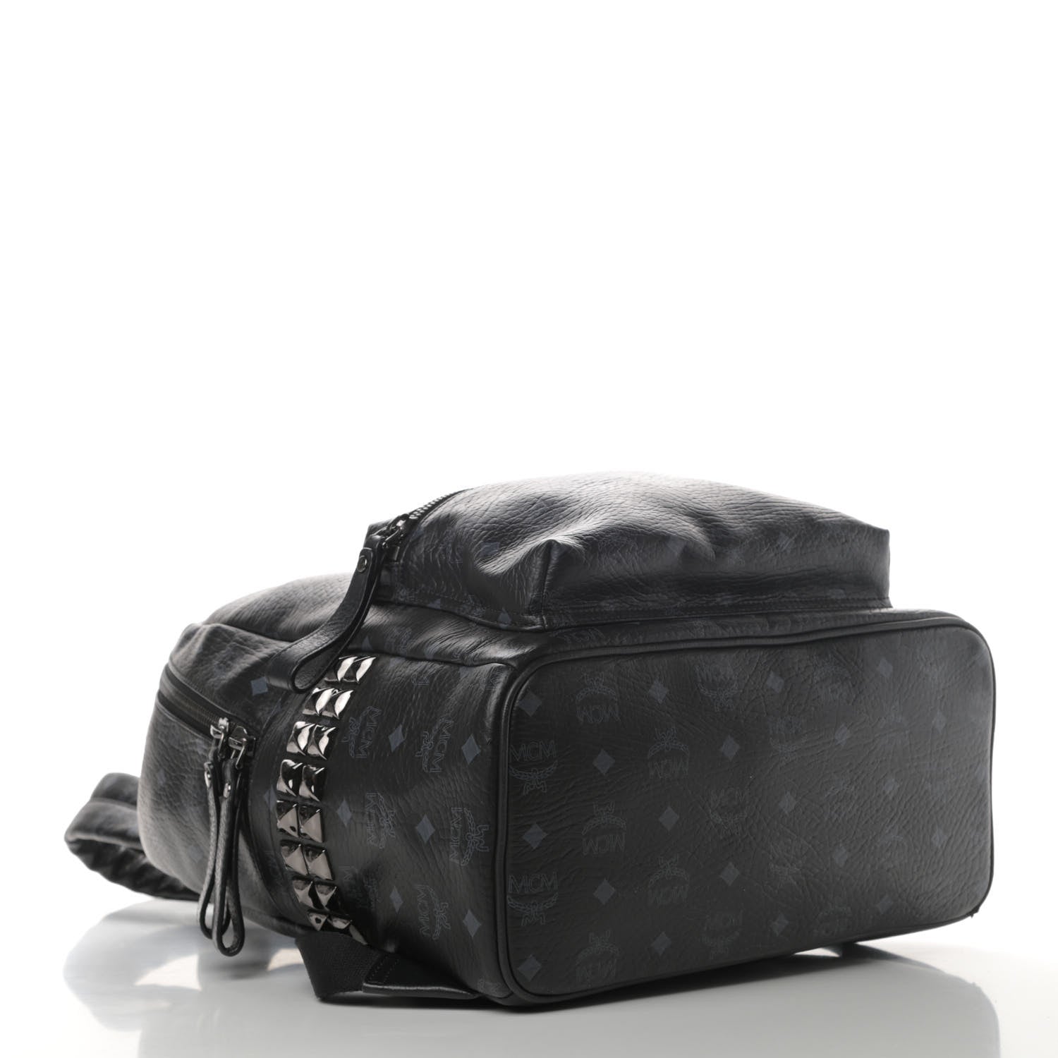 MCM Visetos Medium Side Studs Stark Backpack Black 3 of 4