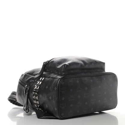 MCM Visetos Medium Side Studs Stark Backpack Black 3 of 4
