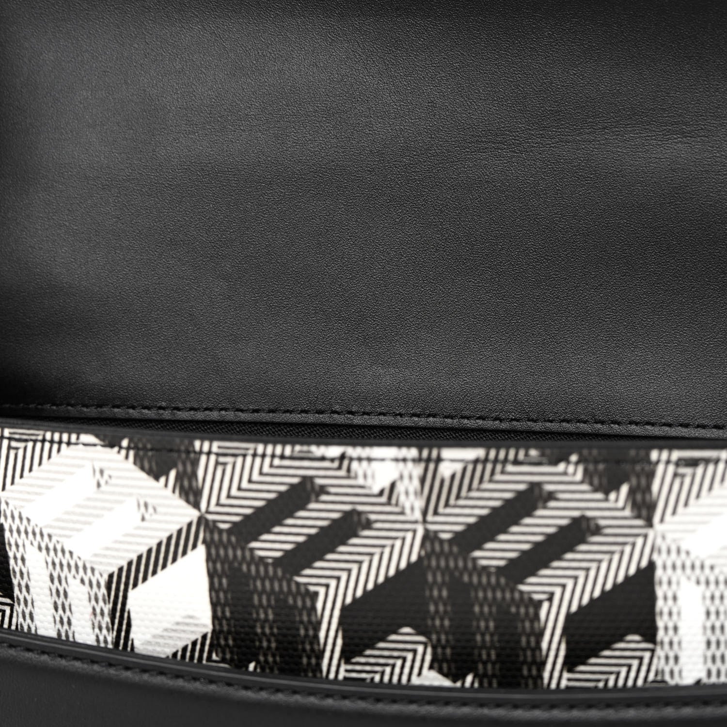 MCM Canvas Nappa Cubic Monogram Millie Crossbody Black White 13 of 13