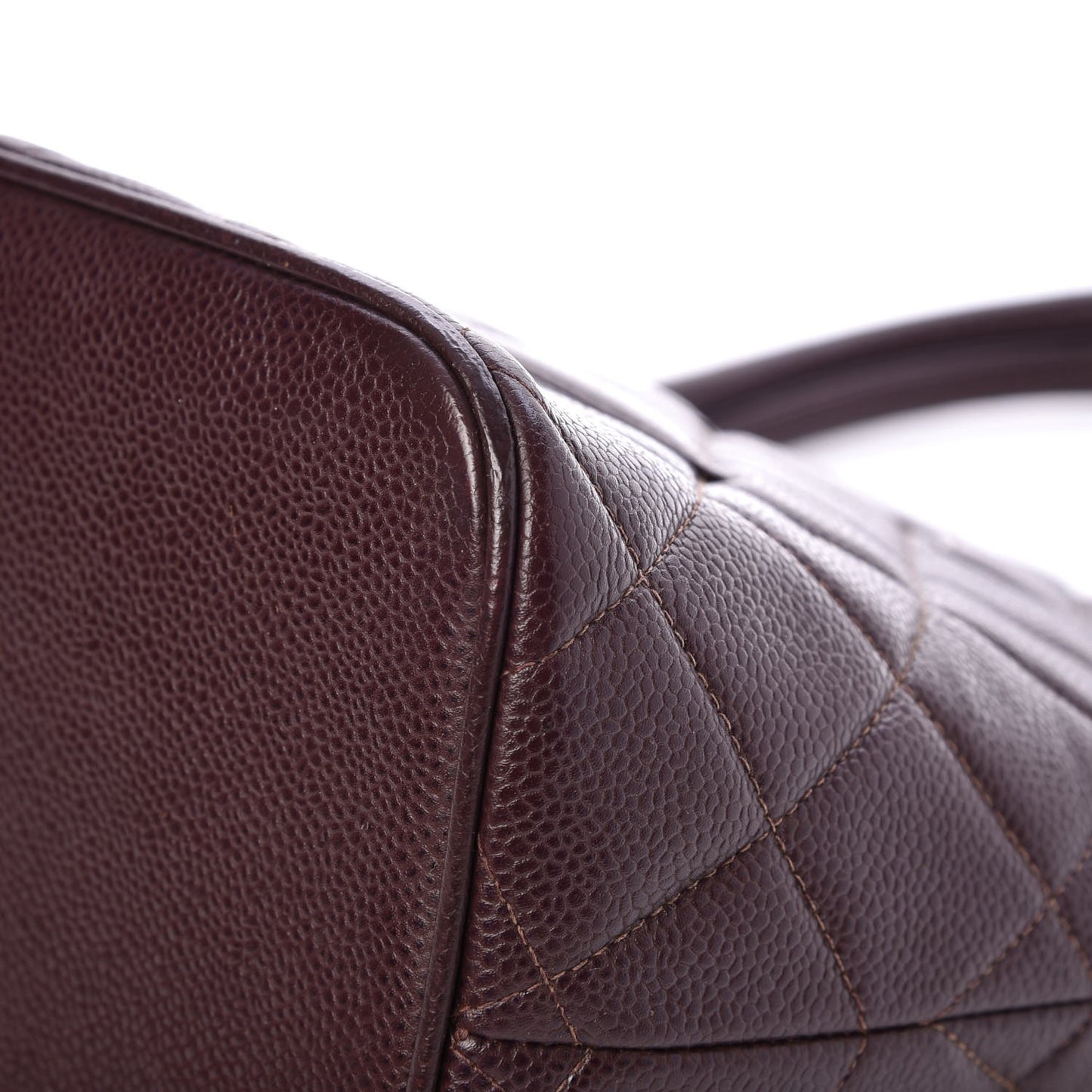 Caviar Quilted Medallion Tote Bordeaux