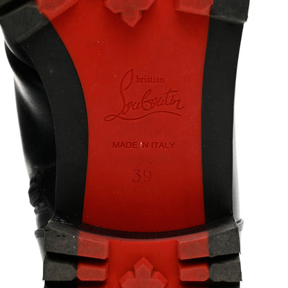 Christian Louboutin Calfskin Spikes TS Croc Flat Boots 39 Black 6 of 11