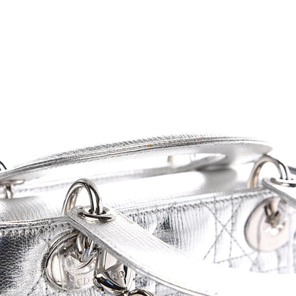 Christian Dior Metallic Grained Calfskin Cannage My ABCDior Lady Dior Silver 6 of 9