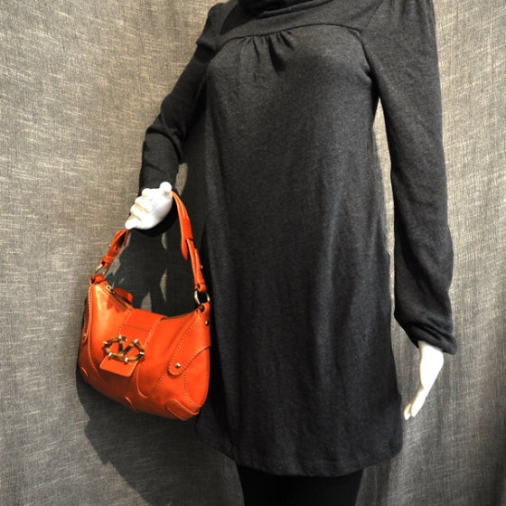 Valentino Garavani Leather Small Catch Hobo Orange 2 of 8