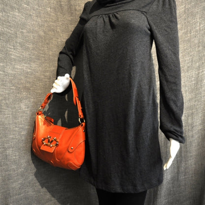 Valentino Garavani Leather Small Catch Hobo Orange 2 of 8