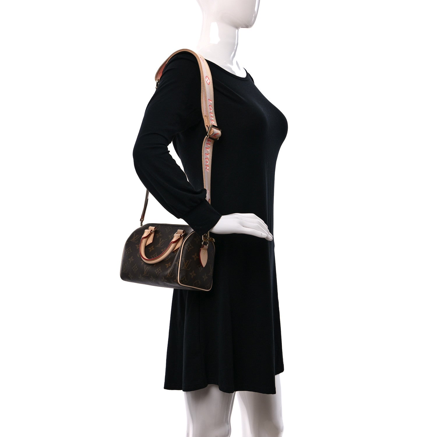 Louis Vuitton Monogram Speedy Bandouliere 20 Pink Orange 2 of 12