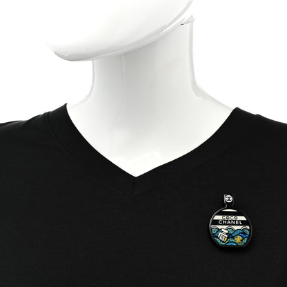 Chanel Resin Glitter Coco Chanel Brooch Black Multicolor 2 of 5
