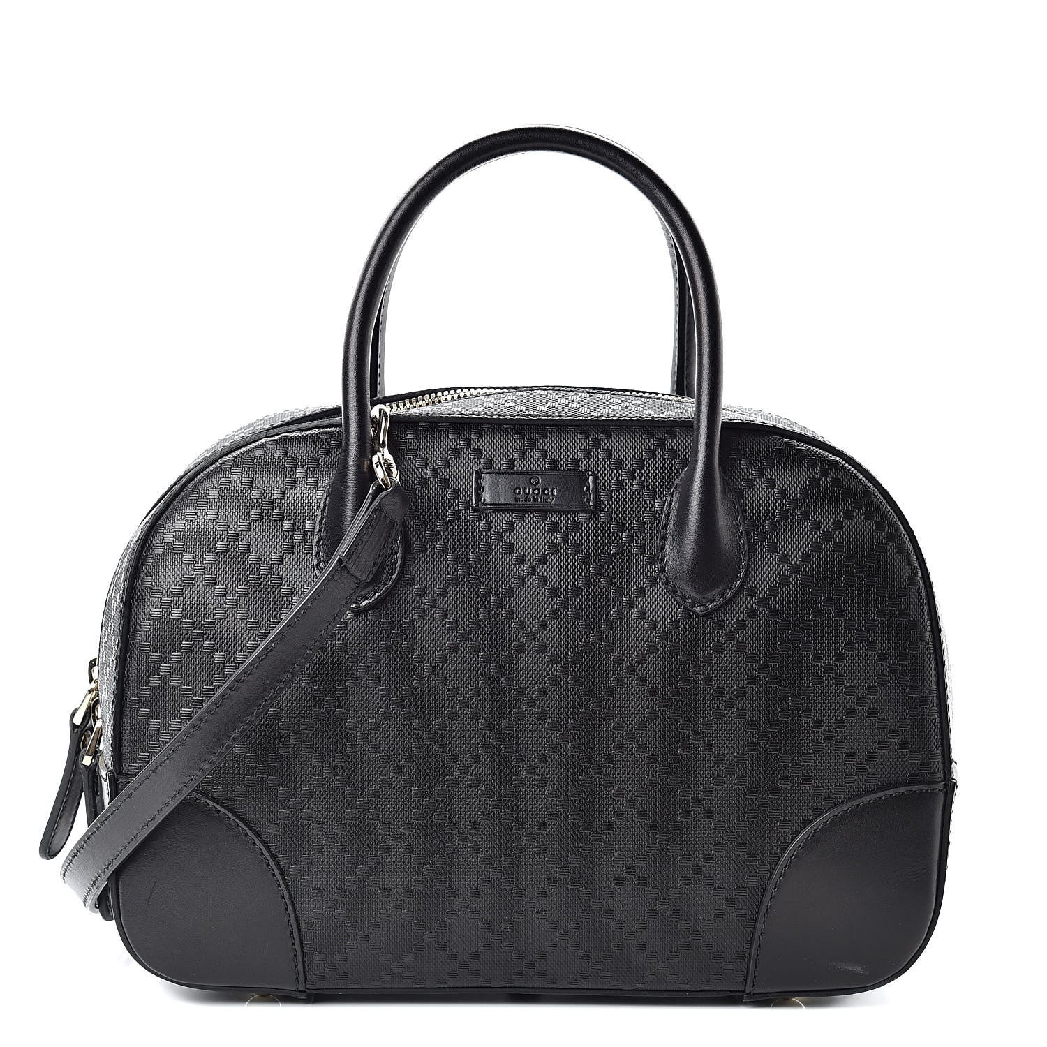 Gucci Calfskin Diamante Small Top Handle Bag Black 1 of 11