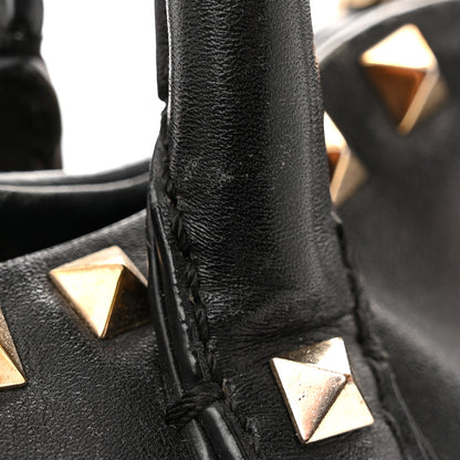 Valentino Garavani Vitello Rockstud Dome Satchel Black 19 of 21