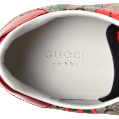 Gucci GG Supreme Monogram Strawberry Web Womens Ace Sneakers 36.5 Beige Multicolor Red Green 7 of 8