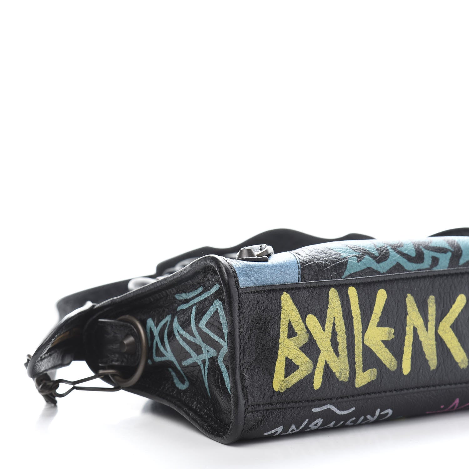 Balenciaga Agneau Arena Graffiti All Over Classic Hardware Mini City Black Multicolor 9 of 12