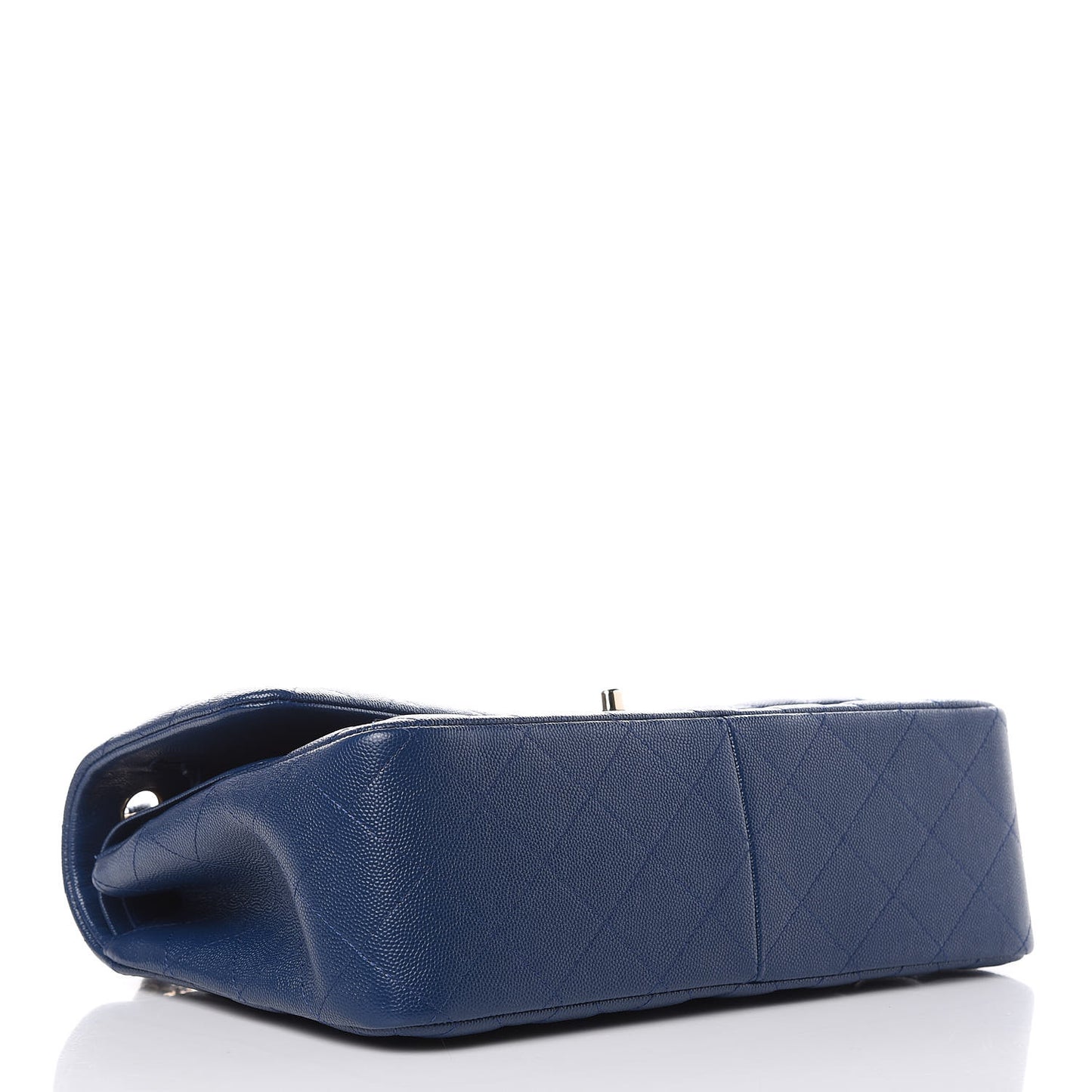 Caviar Quilted Jumbo Double Flap Navy