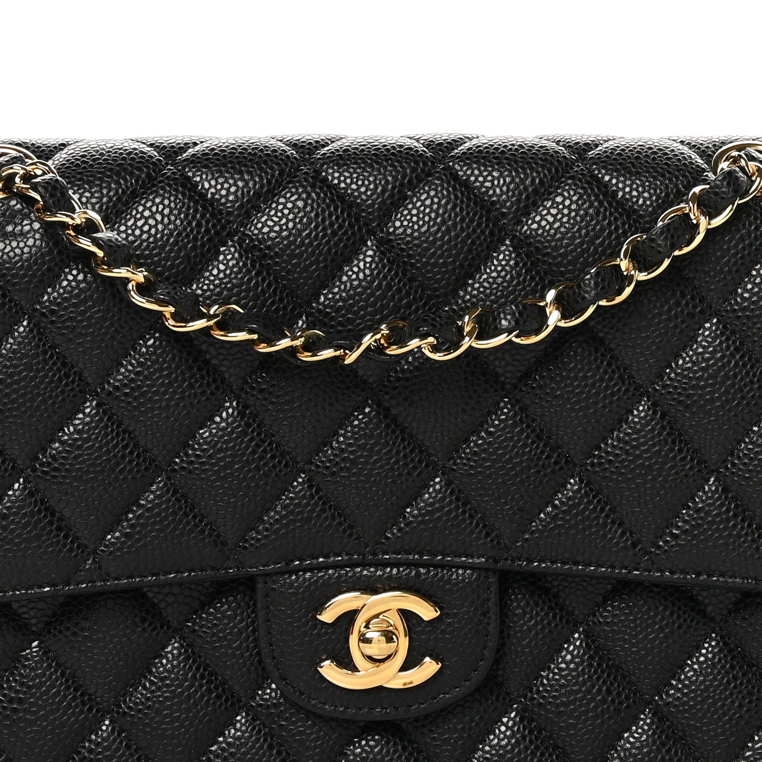 Chanel Caviar Quilted Medium Double Flap Black 8 of 11