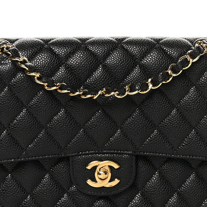 Chanel Caviar Quilted Medium Double Flap Black 8 of 10
