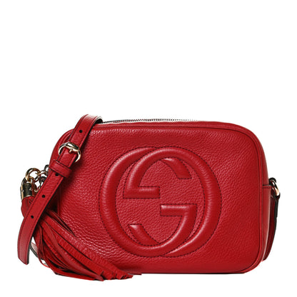 Gucci Pebbled Calfskin Small Soho Disco Bag Tabasco Red 1 of 15