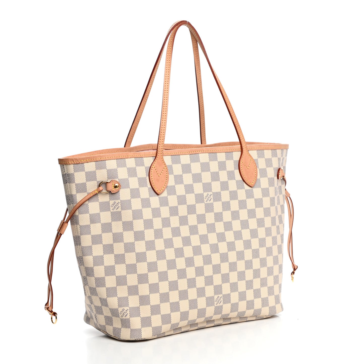 Damier Azur Neo Neverfull MM Rose Ballerine