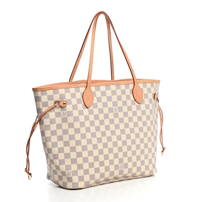 Louis Vuitton Damier Azur Neo Neverfull MM Rose Ballerine 3 of 11