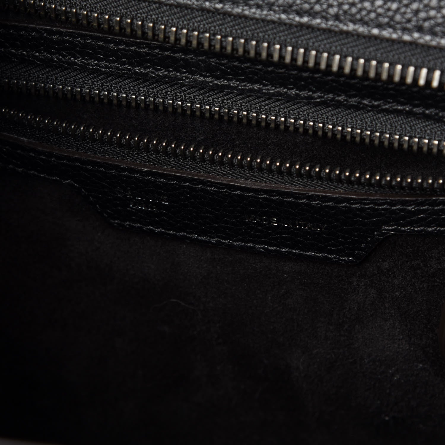 Celine Drummed Calfskin Micro Luggage Black 6 of 11