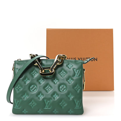Louis Vuitton Lambskin Embossed Monogram Coussin BB Emeraude 10 of 10