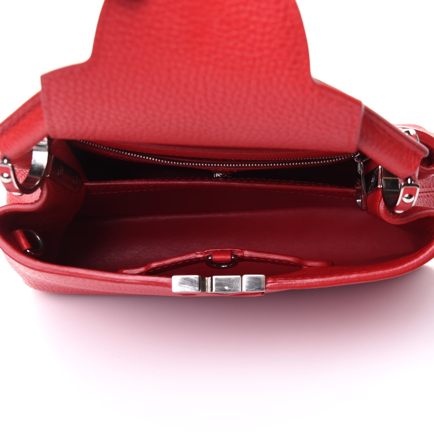 Louis Vuitton Taurillon Capucines BB Rubis 5 of 10