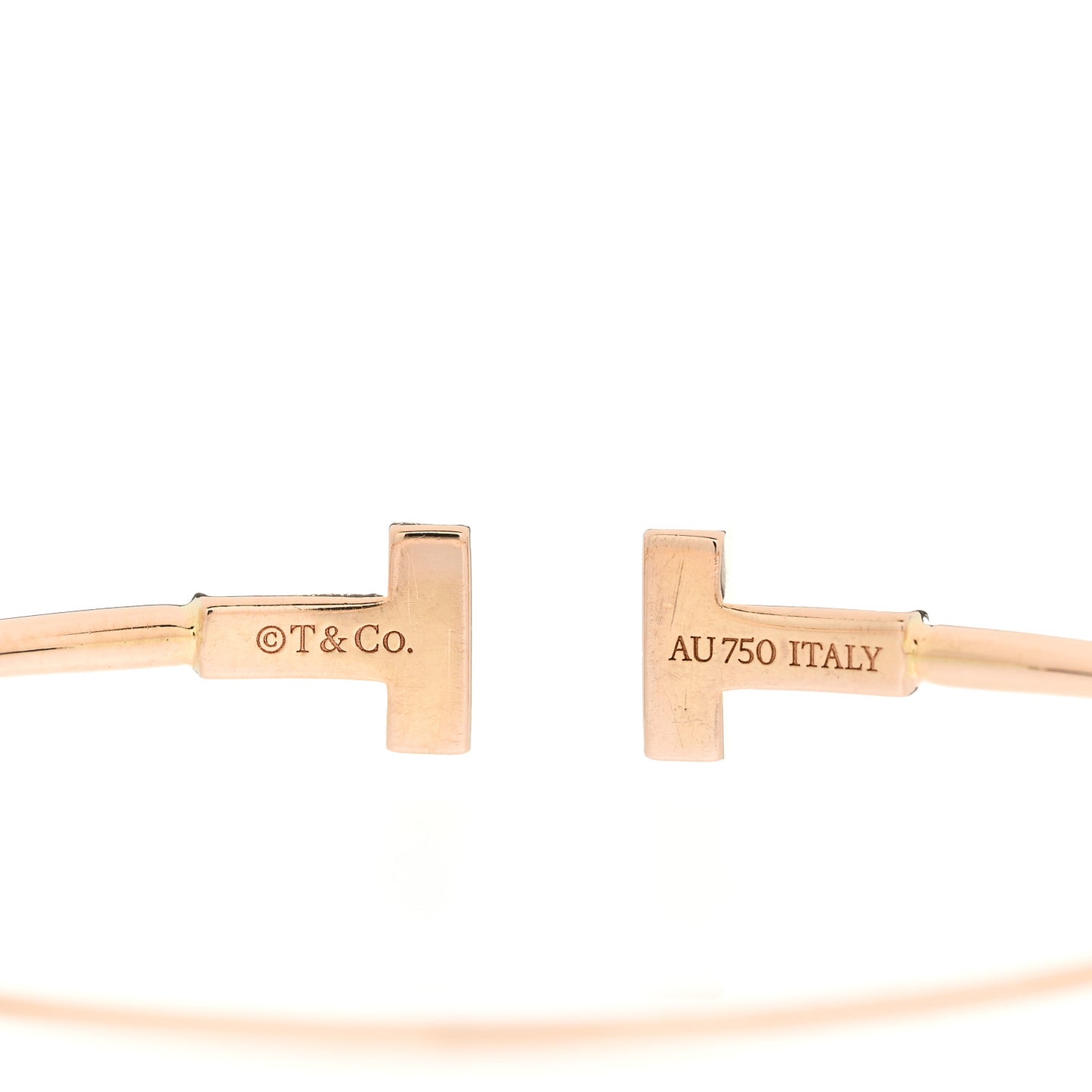 18K Yellow Gold Narrow T Wire Bracelet