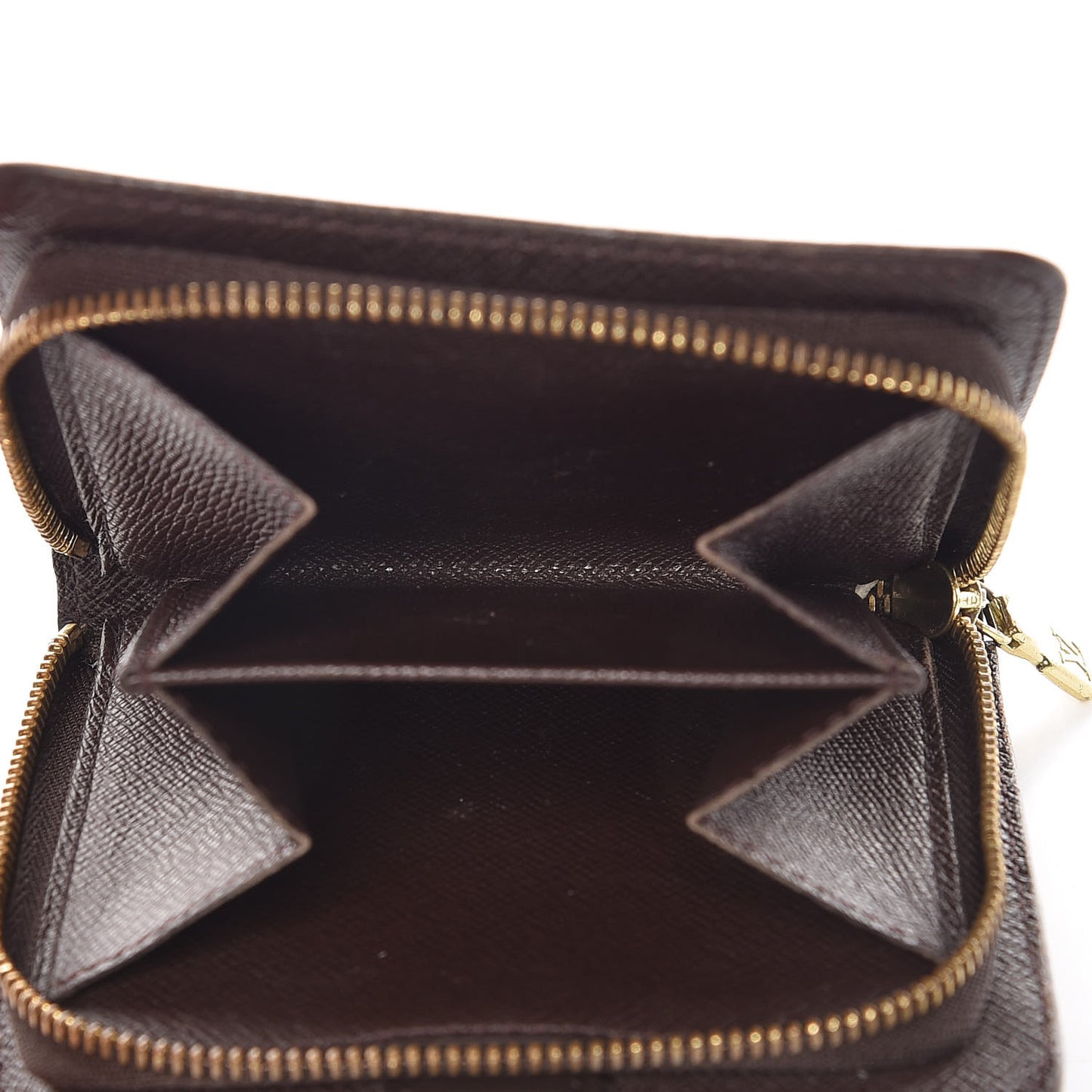 Damier Ebene Zippe Zipped Compact Wallet