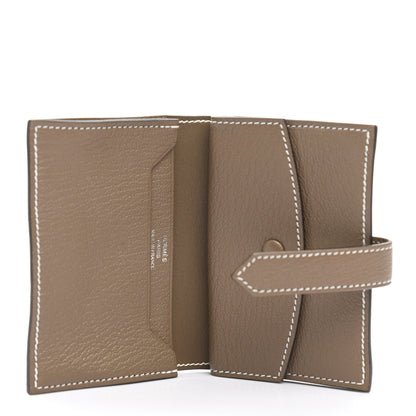 Hermes Chevre Mysore Mini Bearn Wallet Etoupe 4 of 7