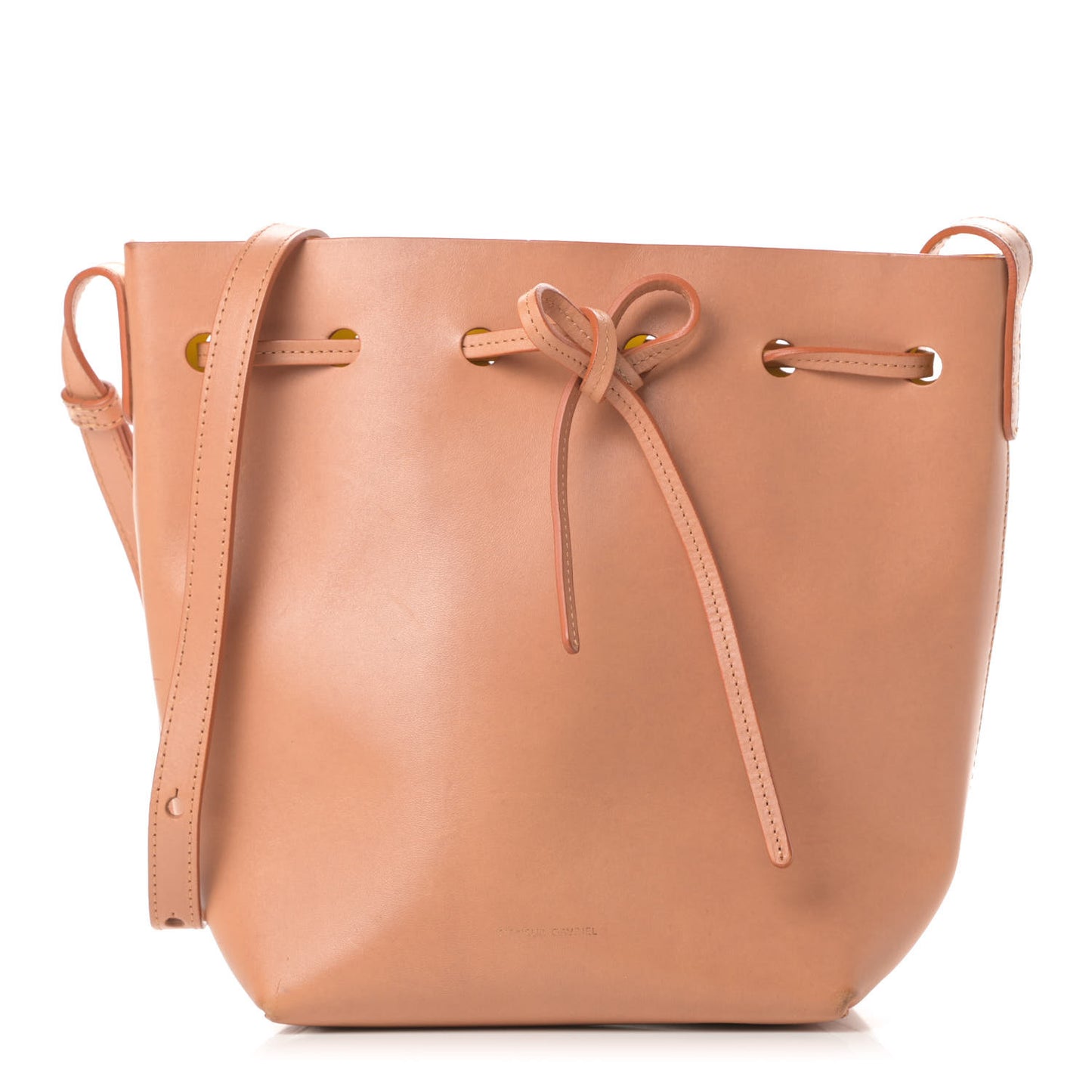 Calfskin Mini Bucket Bag Cammello Sun