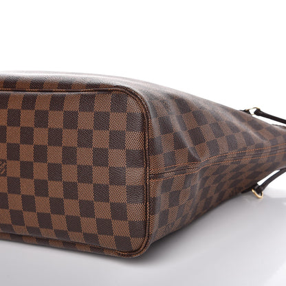 Louis Vuitton Damier Ebene Neo Neverfull MM Rose Ballerine 10 of 11
