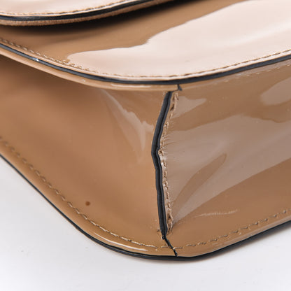 Valentino Garavani Patent Medium Glam Lock Rockstud Flap Poudre 8 of 17