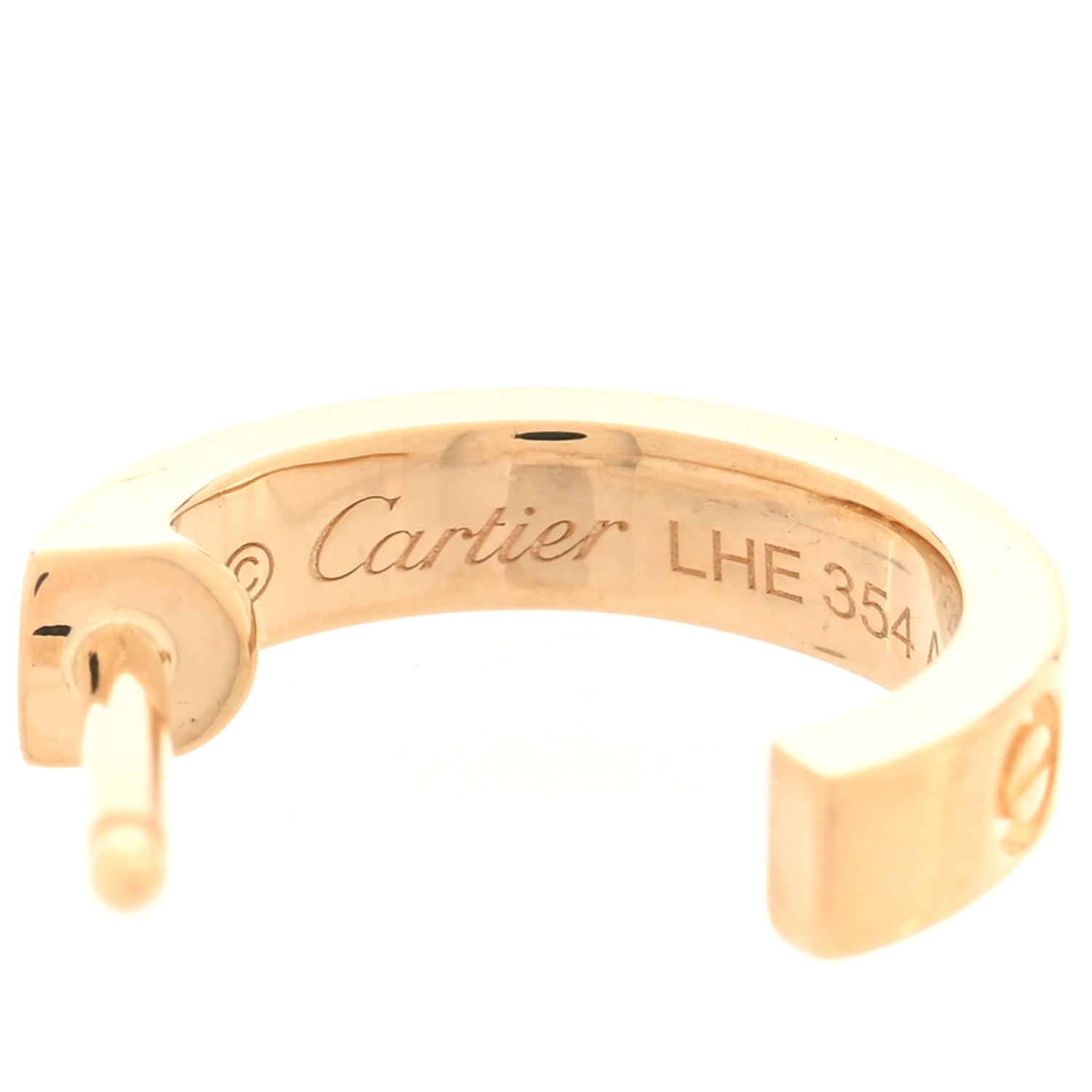Cartier 18K Yellow Gold Small LOVE Hoop Earrings 4 of 5