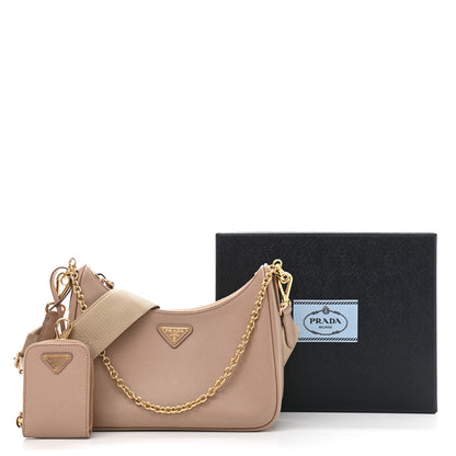 Prada Saffiano Re-Edition 2005 Shoulder Bag Cammeo Beige 13 of 13