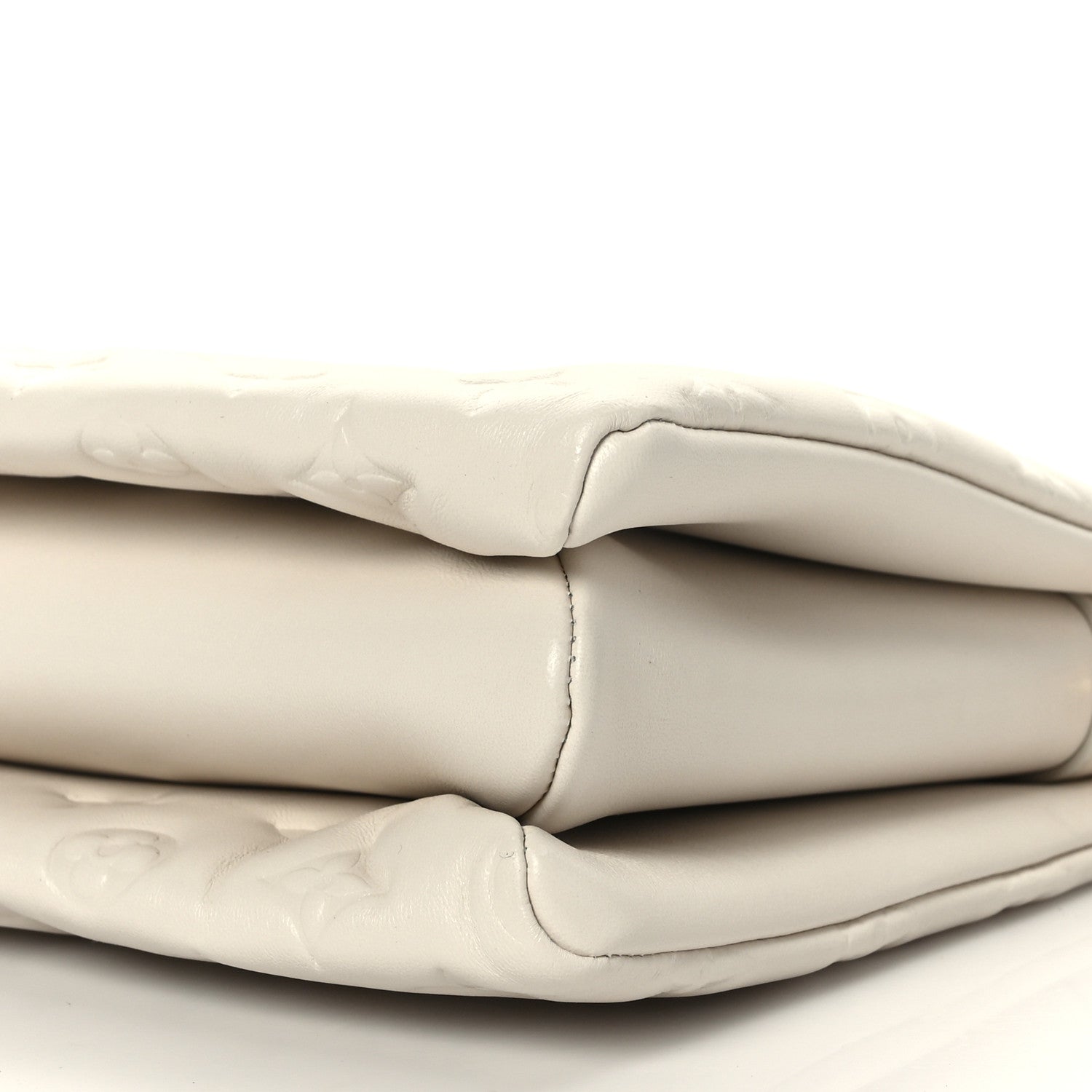 Louis Vuitton Lambskin Embossed Monogram Coussin PM Beige Cream 9 of 9