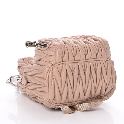 Miu Miu Nappa Matelasse Mini Backpack Cammeo 4 of 6