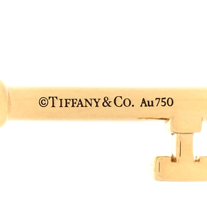 Tiffany 18K Yellow Gold Diamond Atlas Pierced Key Pendant 3 of 3