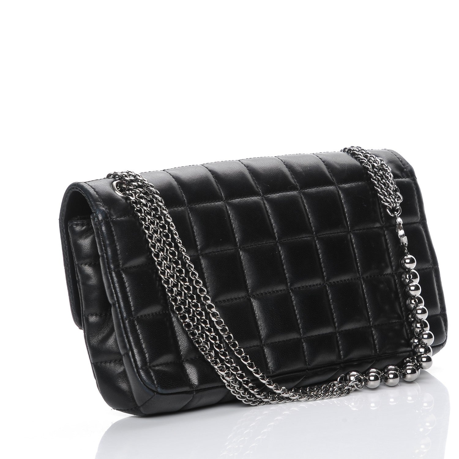 Chanel Lambskin East West Chocolate Bar Chain Flap Black 3 of 9