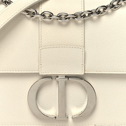 Christian Dior Grained Calfskin 30 Montaigne Chain Flap Bag White 7 of 13