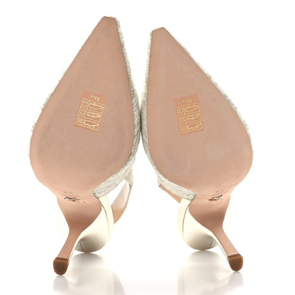 Christian Dior Cotton Ribbon Toile De Jouy J'Adior Slingback 100mm Pumps 39.5 5 of 8