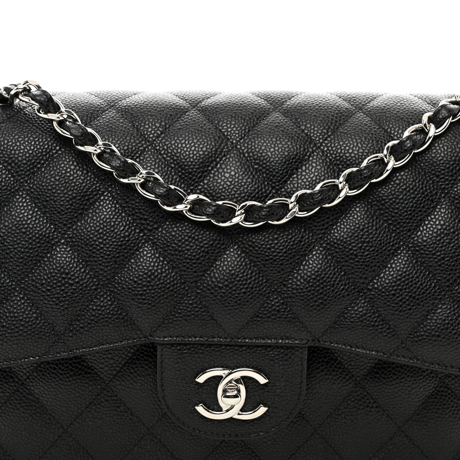 Chanel Caviar Quilted Jumbo Double Flap Black 5 of 10