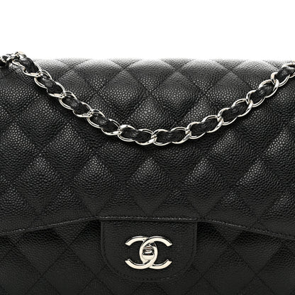 Chanel Caviar Quilted Jumbo Double Flap Black 5 of 10