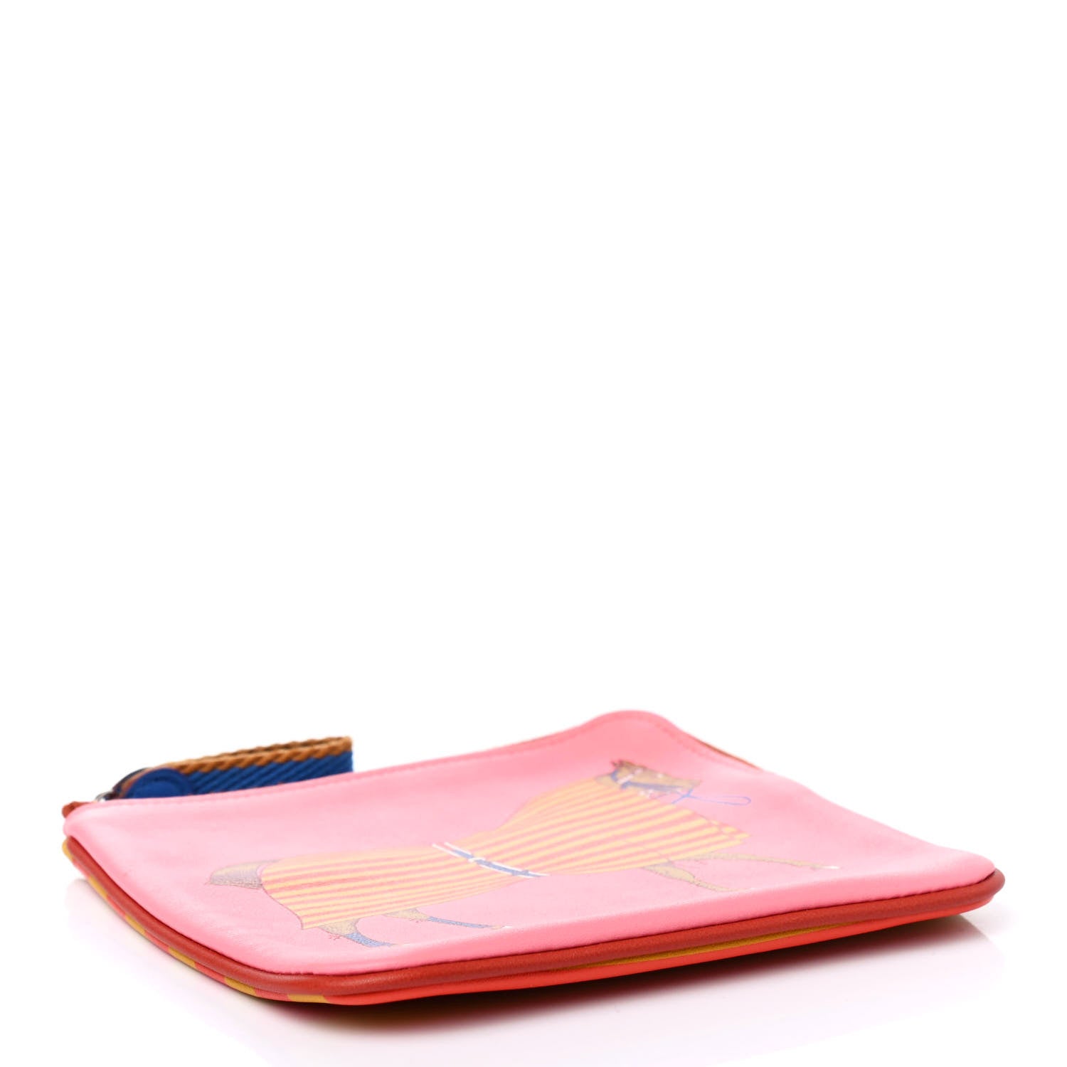 Hermes Swift Couverture Nouvelle Carre Pocket Pouch Rose D'Ete Ambre 3 of 4