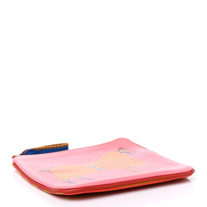 Hermes Swift Couverture Nouvelle Carre Pocket Pouch Rose D'Ete Ambre 3 of 4
