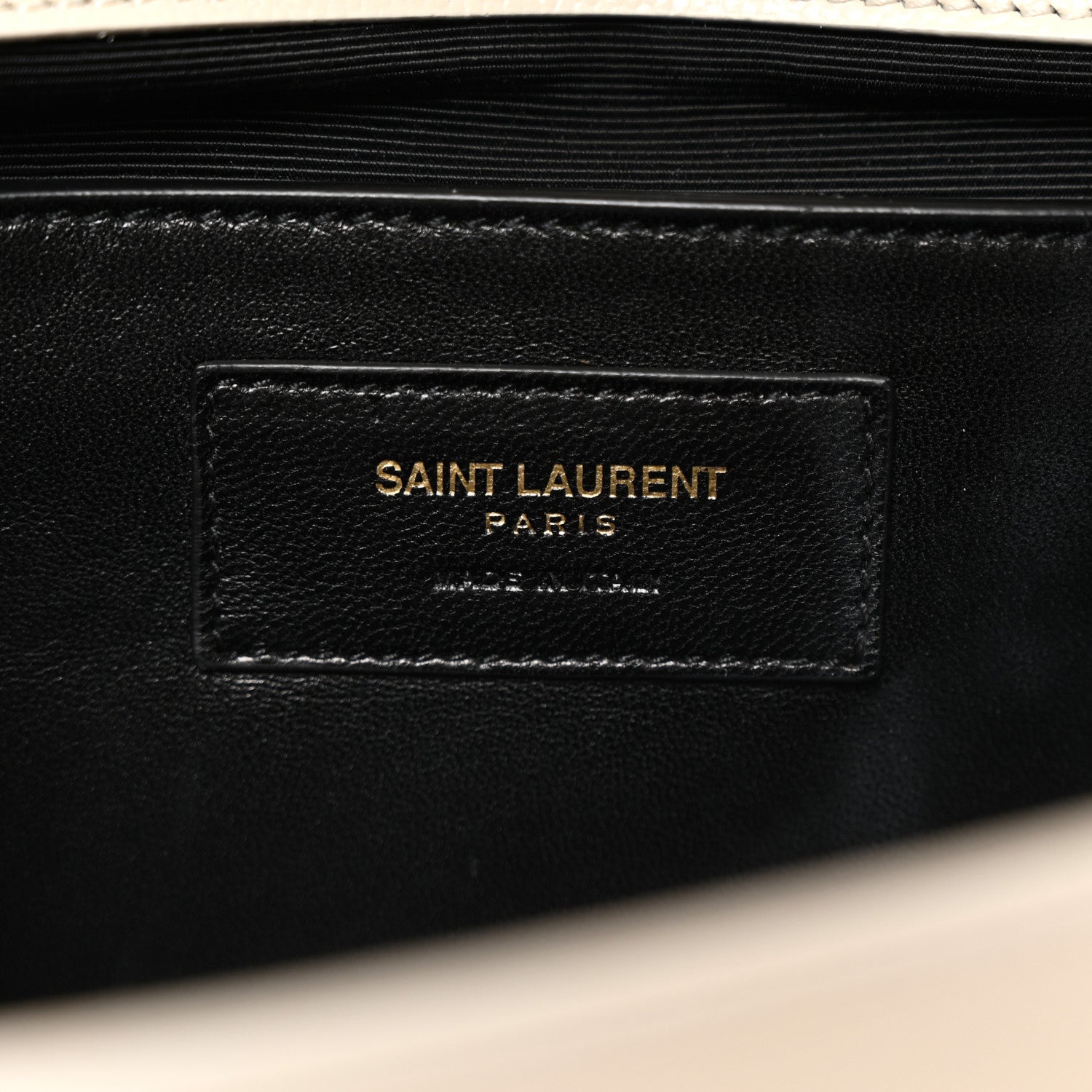 Saint Laurent Grain De Poudre Classic Monogram Cassandre Clutch Dove White 6 of 9