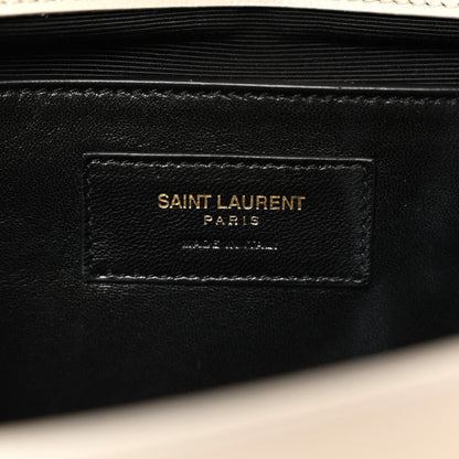 Saint Laurent Grain De Poudre Classic Monogram Cassandre Clutch Dove White 6 of 9